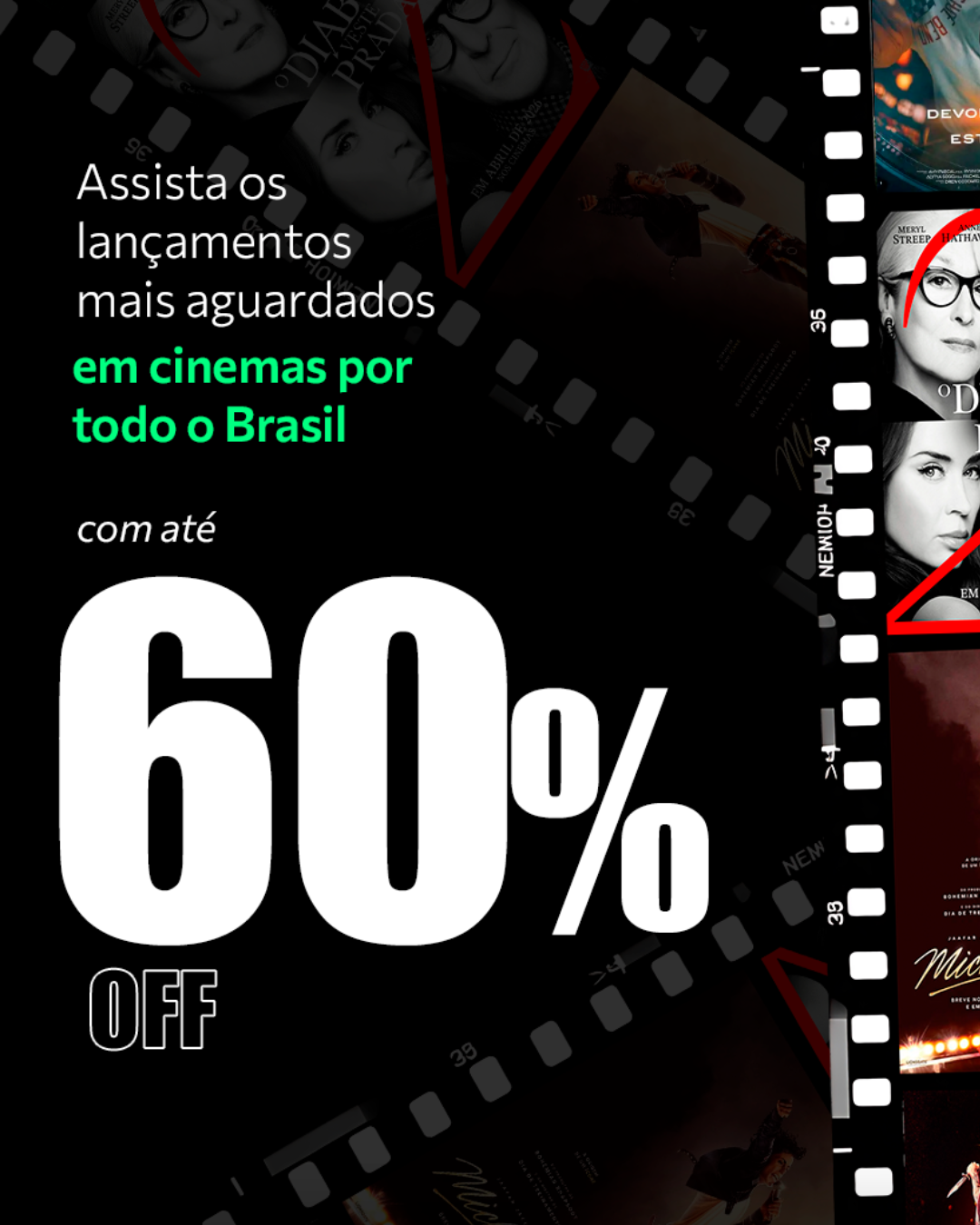 Cinemas — até 60% OFF