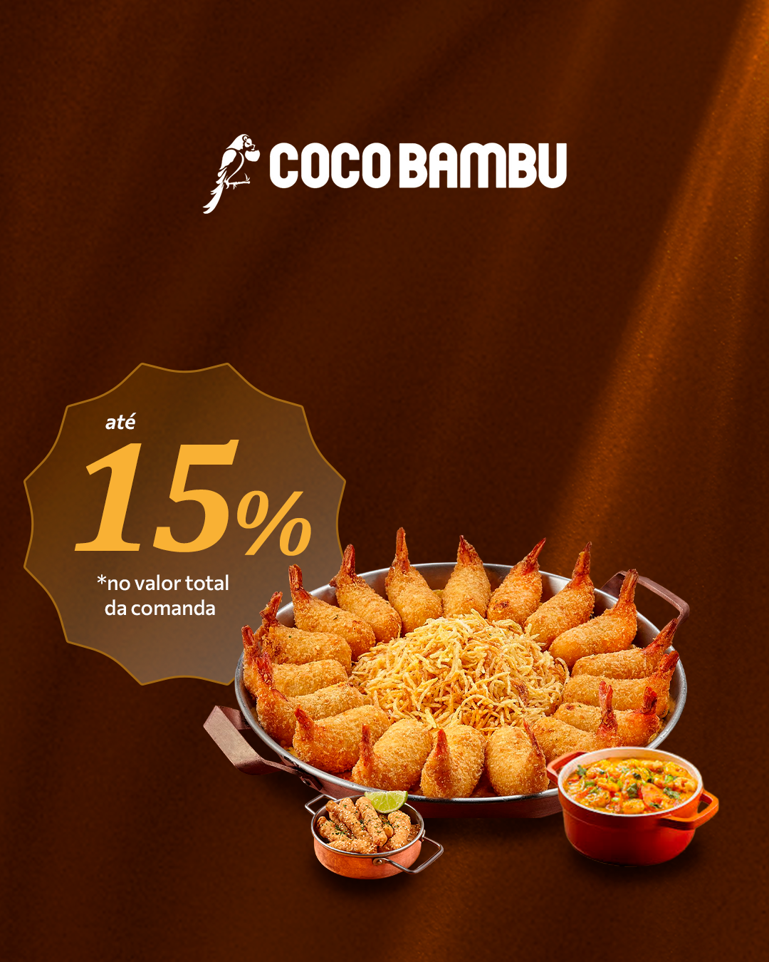 Coco Bambu — até 15% OFF